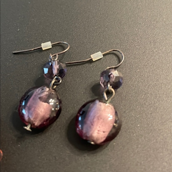 Coordinate Set Necklace with Pendant Drop Earrings Multicolor Beaded Strands - Picture 3 of 11